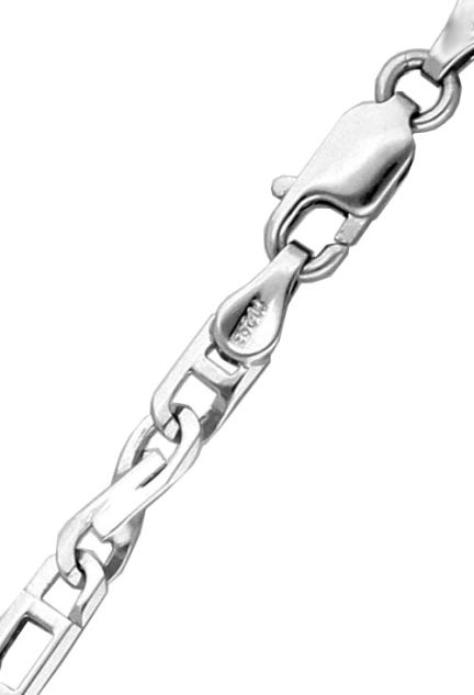 cadena eslabones macizos oro blanco 18 kilates vista para parrilla web el rubi joyeros toma detalle eslabon y cierre