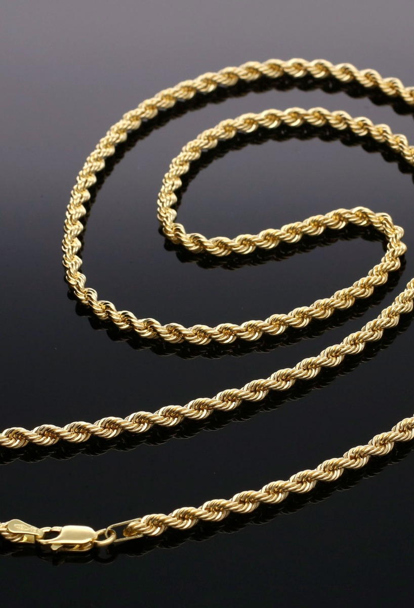 cadena de oro tipo cordon salomonico de 40 cm de largo y 3mm de grueso vista principal para web vista sin retoques