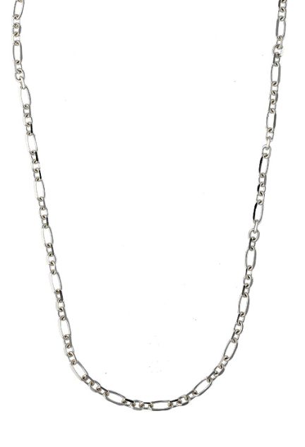 cadena de plata eslabones combinados 40 cm de largo foto frontal 017_619CM0336-40_01