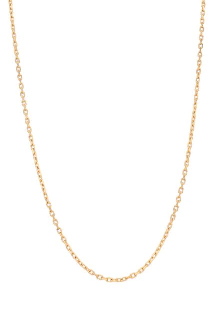 cadena oro amarillo 18 kilates eslabones forzados vista peto 037_C53101_01