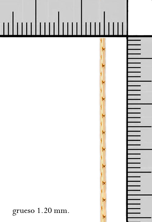 cadena oro amarillo 18 kilates modelo veneciano foto con medidas 083_JI061-40_M