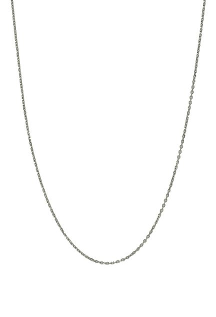 cadena para cuello oro blanco 18 ktes eslabones forzados vista frontal 243_274-00076-40B