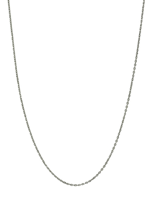 cadena para cuello oro blanco 18 ktes eslabones forzados vista frontal 243_274-00076-40B