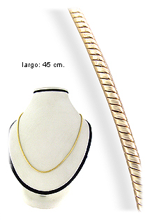 Cadenas y cordones oro oro amarillo. 45 cm. cola de topo-cordoncillo - foto 3 - rfcia.127_CTN70-45