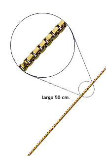 Cadenas y cordones oro oro amarillo. 50 cm. veneciano - foto 3 - rfcia.127_VNL37-50