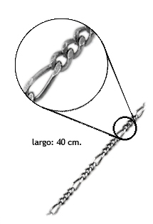 Cadena plata ley 40 cm 3x1 127_AG-BP(1-3)80-40R Cadenas y cordones plata ley. 40 cm. 3x1 - foto 3 - rfcia.126_BP(1-3)80-40R