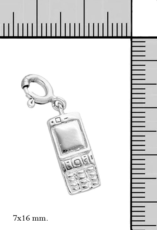 Colgante plata Ángel charm telefono movil plata de ley vista con medidas 132_72468_M
