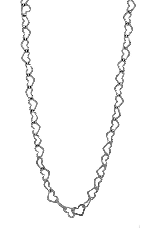Collar plata eslabones forma corazón precio outlet 127_AG-COR100-50 Collar plata eslabones forma corazón 50 cm joyas para mujer en plata de ley a precio barato 126_COR100-50