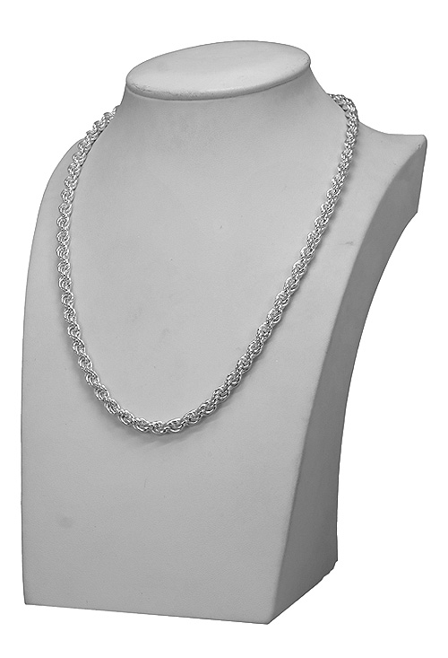 Cadena plata modelo cordón 017_619CM0159-45 cordon salomonico plata de ley 45 cm foto expositor 017_619CM0159-45_02