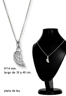 Gargantilla en plata para ninas. ala de angel - foto 3 - rfcia.269_HEN-WING-01-ZI