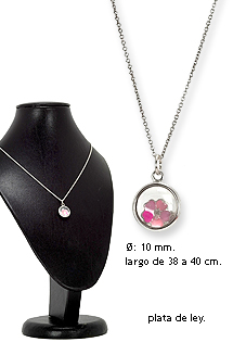 Gargantilla en plata para ninas. motivo flor rosa - foto 3 - rfcia.269_HEN-GLAS-04-BEAUTY