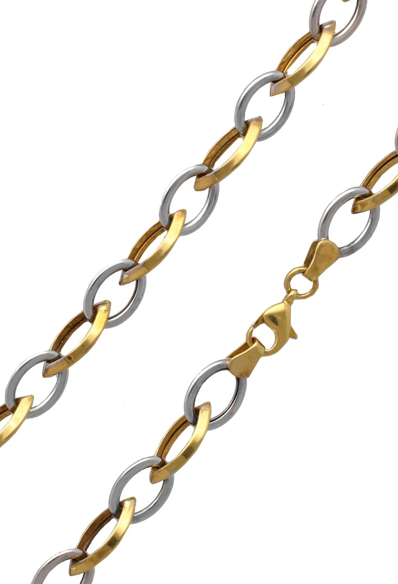 Gargantilla de oro bicolor "FLOTA" gargantilla oro bicolor 18 ktes foto para web el rubi joyeros toma detalle broche