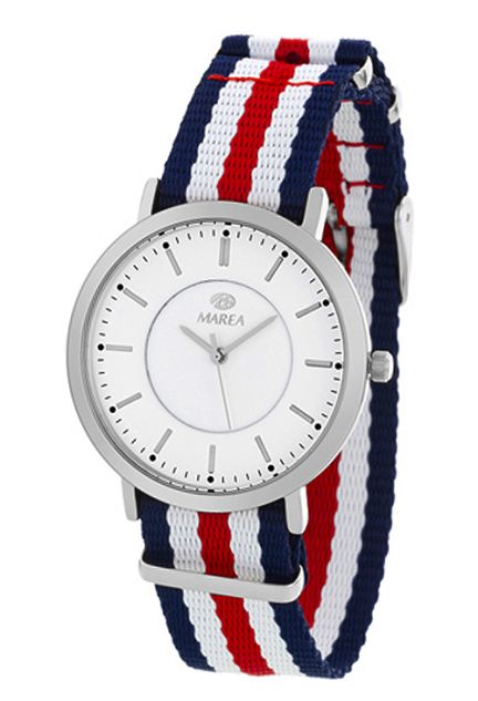 Reloj Marea Trendy unisex acero y tela 242_B21164-5