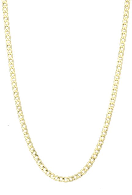 cadena eslabones barbados oro amarillo 18 kilates gargantilla 45 cm vista collar