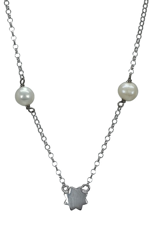 Gargantilla de plata con estrella y 2 perlas 266_024352-1-1 Gargantilla de plata con estrella y 2 perlas 266_024352-1-1