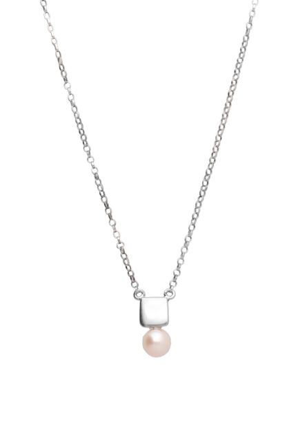gargantilla de plata con perla cultivada vista principal