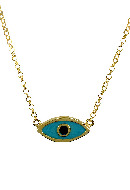 Gargantilla plata con esmalte ojo turco 266_024732-2-1 Gargantilla plata con esmalte ojo turco 266_024732-2-1