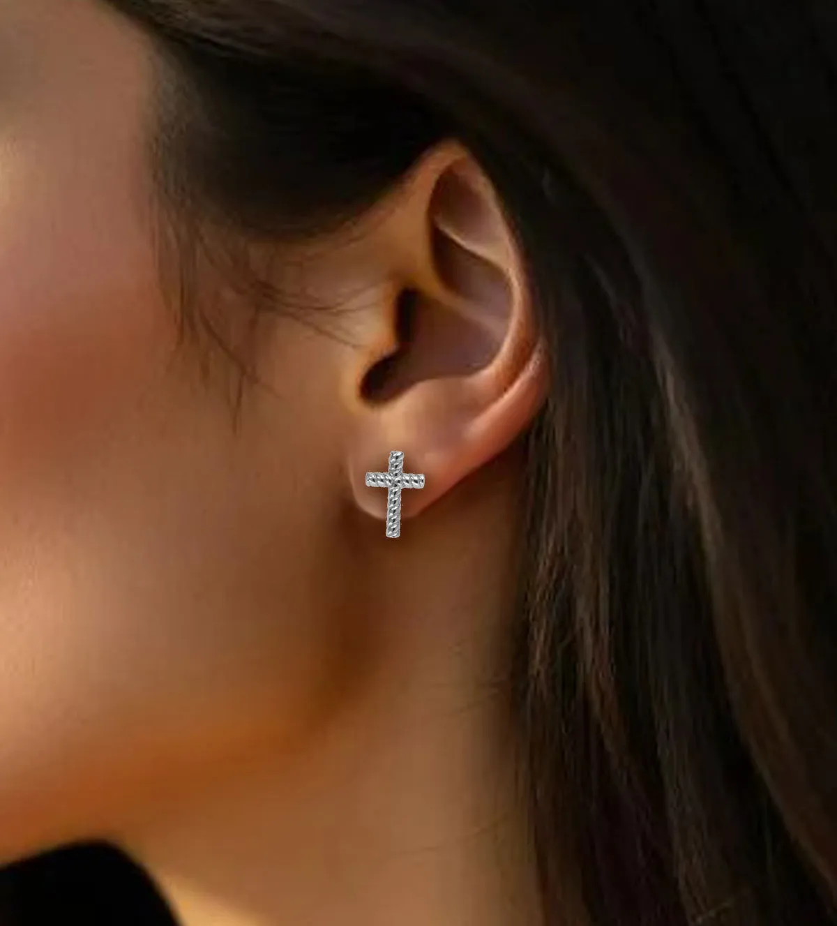 Pendientes de plata de ley cruz 266_014710-1-1 pendientes-de-plata-cruz-gallones-266-014710-1-1 modelo femina