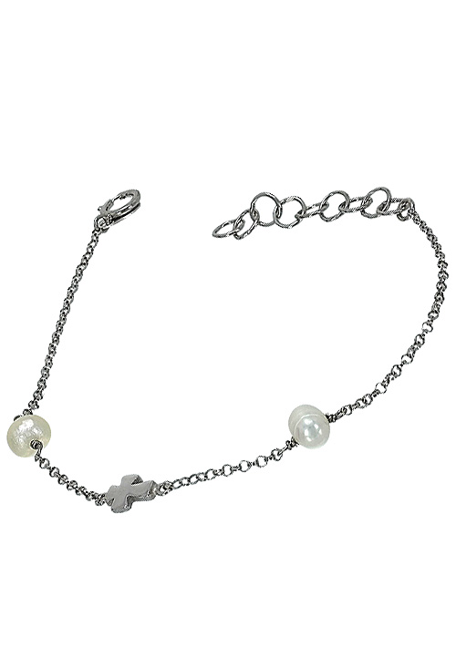 Pulsera de plata con perlas y cruz regalos para comuniones a precios baratos 266_044351-1-1