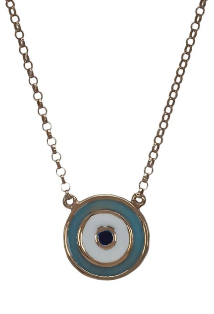 Gargantilla de plata chapada ojo turco 266_024728-4-1