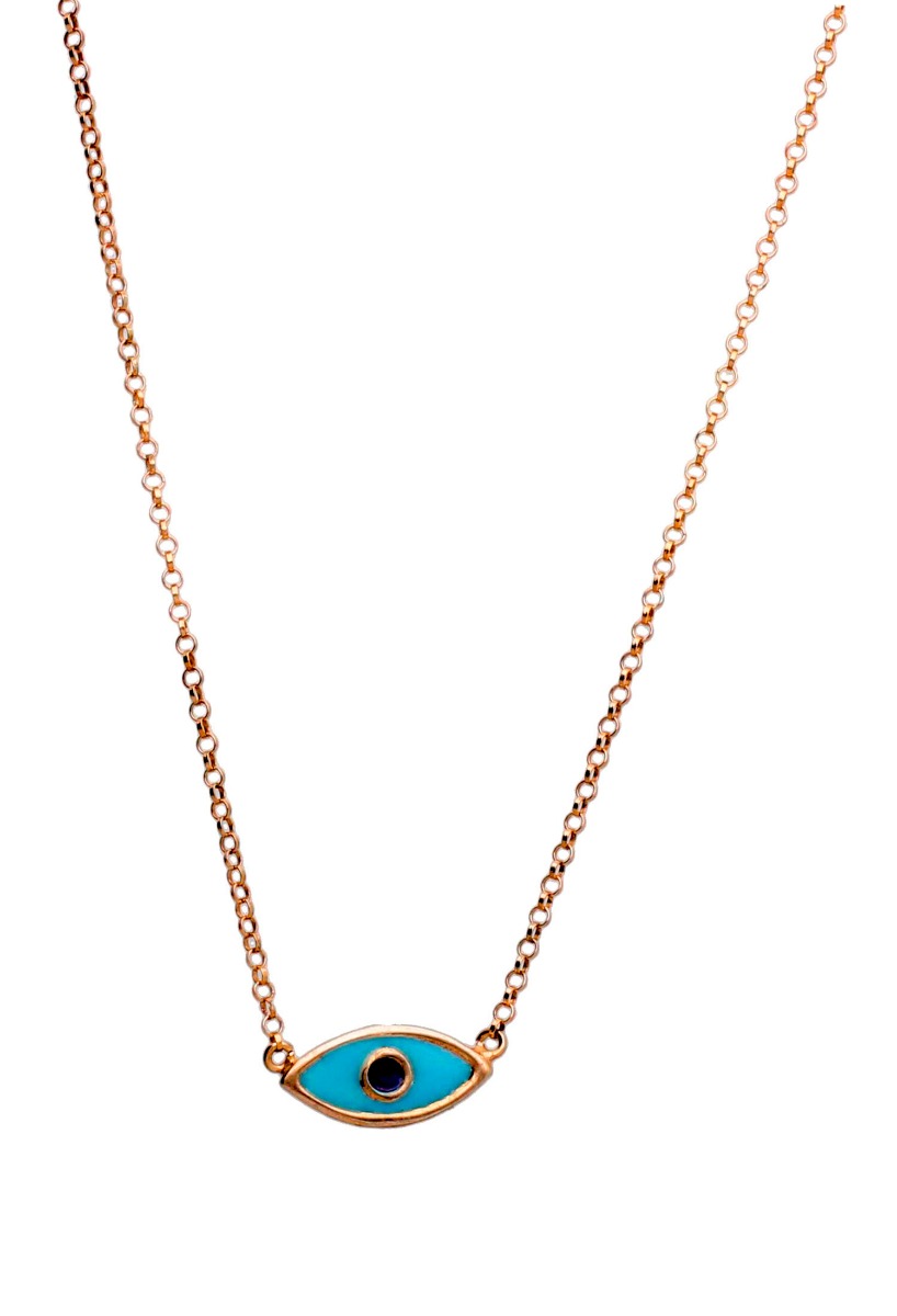 Gargantilla plata con esmalte ojo turco 266_024732-4-1 Gargantilla plata con esmalte ojo turco 266_024732-4-1