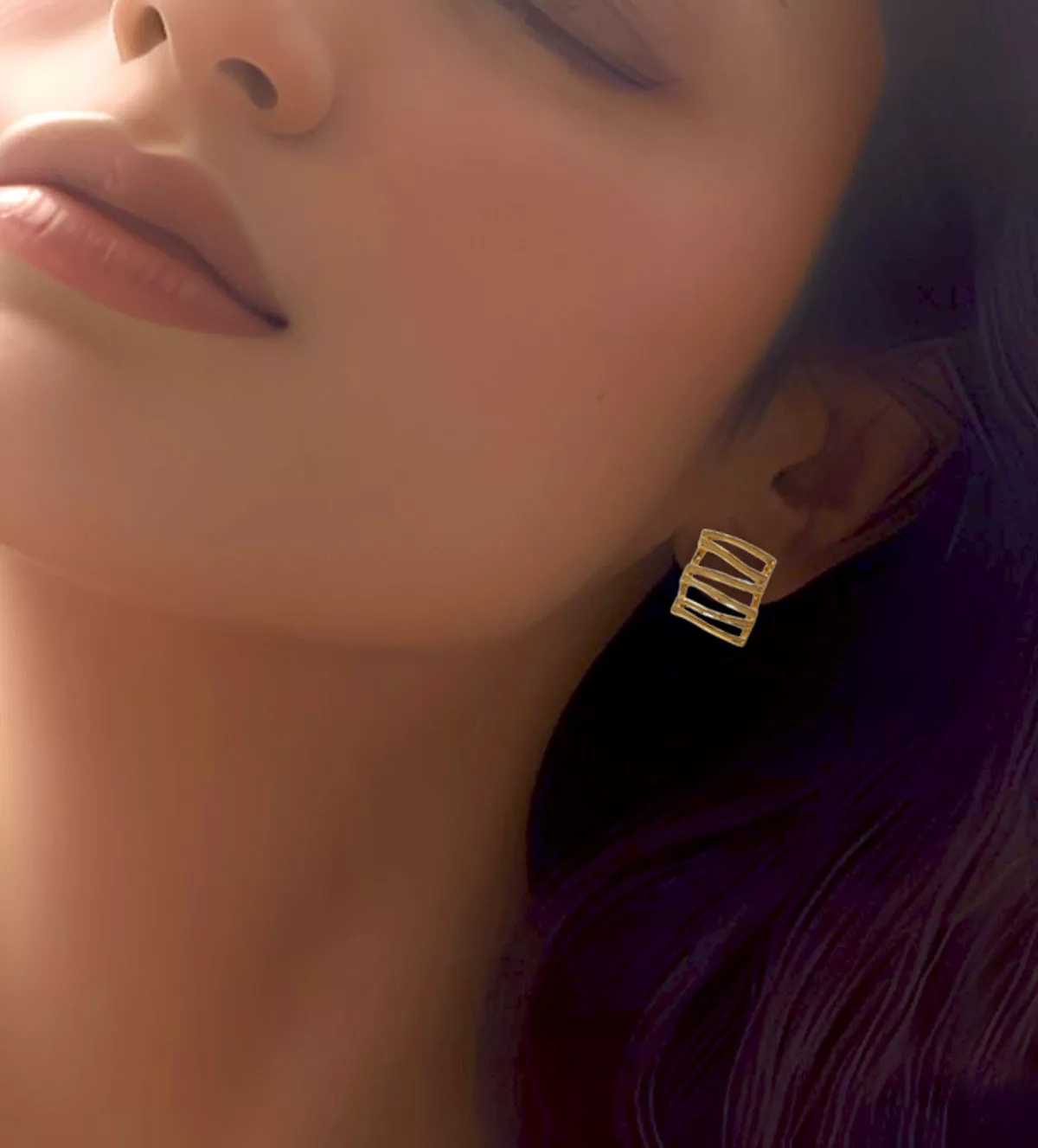 Pendientes de plata chapada "cercado" pendientes de plata chapada cercado modelo