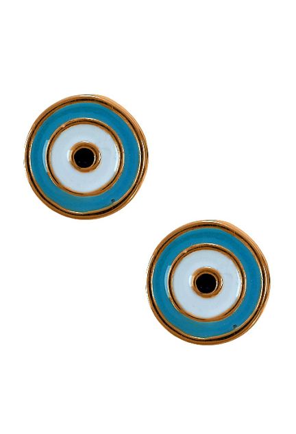 Pendientes plata chapada en oro rosa ojo turco 266_014727-4-1