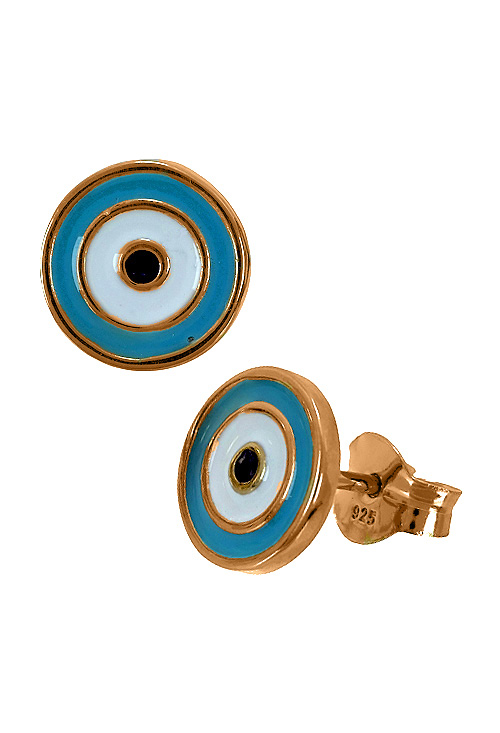 Pendientes plata chapada oro rosa ojo turco tiendas fisicas en Madrid y las Rozas venta online segura