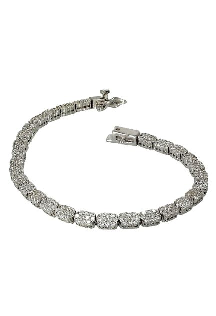 pulsera plata ley y circonitas modelo tipo princesa 240_PR-66R