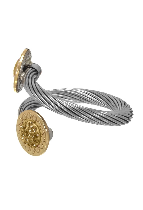 anillo de acero y oro con cristales swarovski color citrino 094_61434-SPR-1_01
