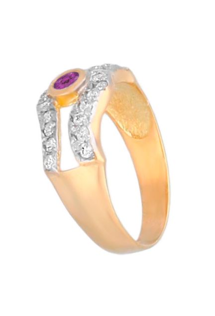 anillo oro amarillo 18 kilates con circonitas y simil amatista lado 139_0008B-S-AM_01
