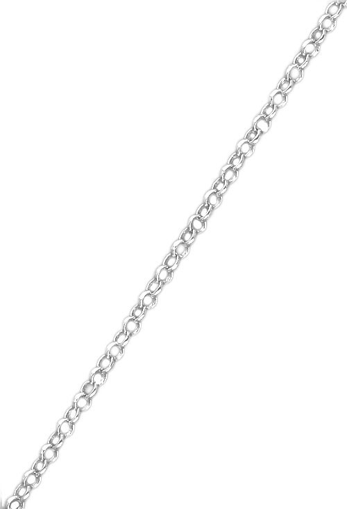 Cadena plata 40 cm eslabones rolo con baño de rodio 127_AG-RM60-40R cadena plata de ley con baño de rodio gargantilla eslabones rolo de 40 cm foto para la web