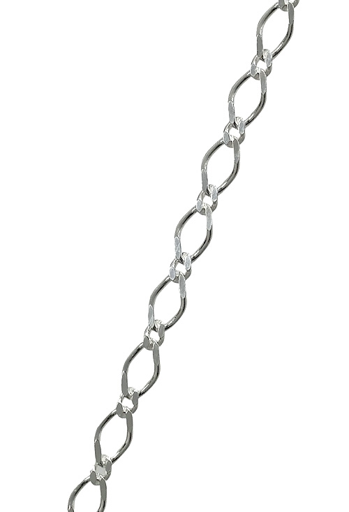 Cadena de plata eslabones combinados rombos 1x1 40 cm 127_AG-BPR(1-1)50 cadena plata ley eslabones combinados 1x1 forma rombo BPR(1-1)50-40