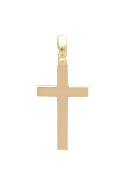 cruz de oro amarillo 18 kilates 243_009-03080 vista frontal