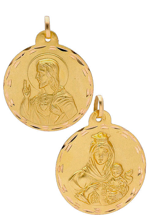 Medalla religiosa oro 18 ktes, Escapulario. 038_LO-014-17MY03