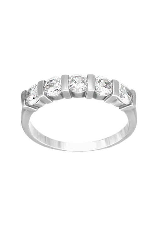 Anillo plata ley con circonitas media alianza para mujer 280_2010587 media alianza plata con circonitas foto frontal 280_2010587