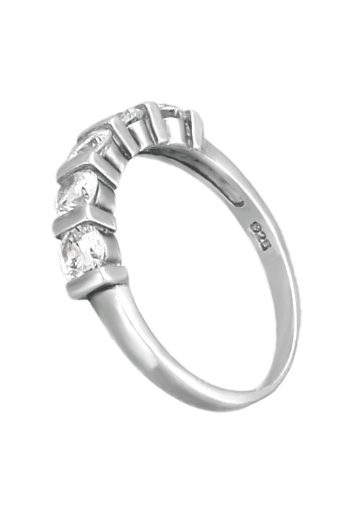 Anillo plata ley con circonitas media alianza para mujer 280_2010587 media alianza plata con circonitas foto lateral 280_2010587_01