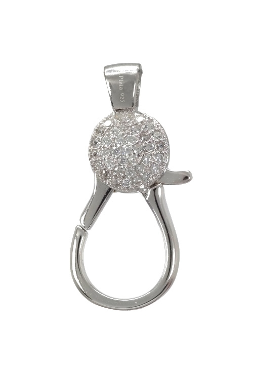 Mosquetón en plata y circonitas para llevar de colgante venta online joyas para mujer 280_2030391