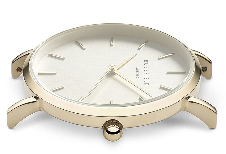 Reloj Rosefield caja en acero chapado Ip oro, correa piel 283_WBUG-W70-2