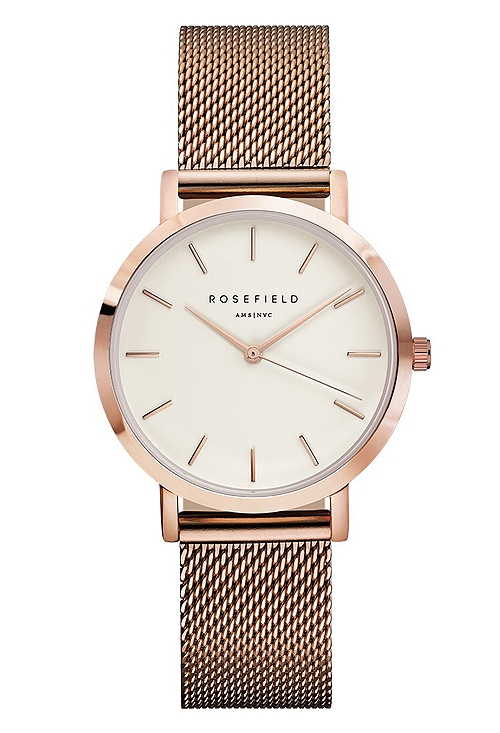 Reloj Rosefield Tribeca en acero chapado color oro rosa 283_TWR-T50