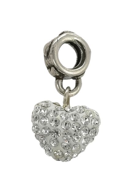 abalorio de colgar corazón con cristales swarovski blancos vista lateral 015_092-02