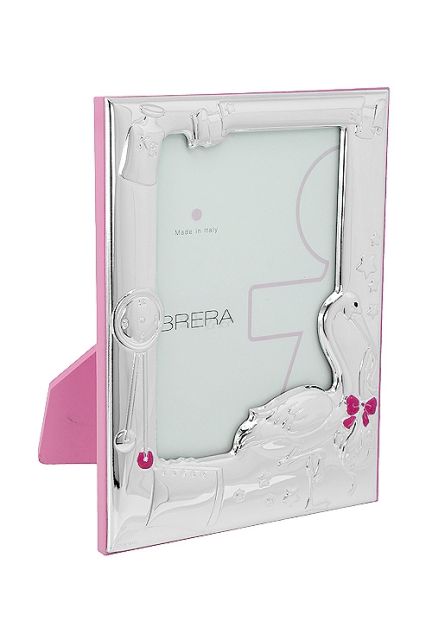 Marco de fotos plateado motivo infantil regalo para bautizos y nacimientos 088_0040314-3R