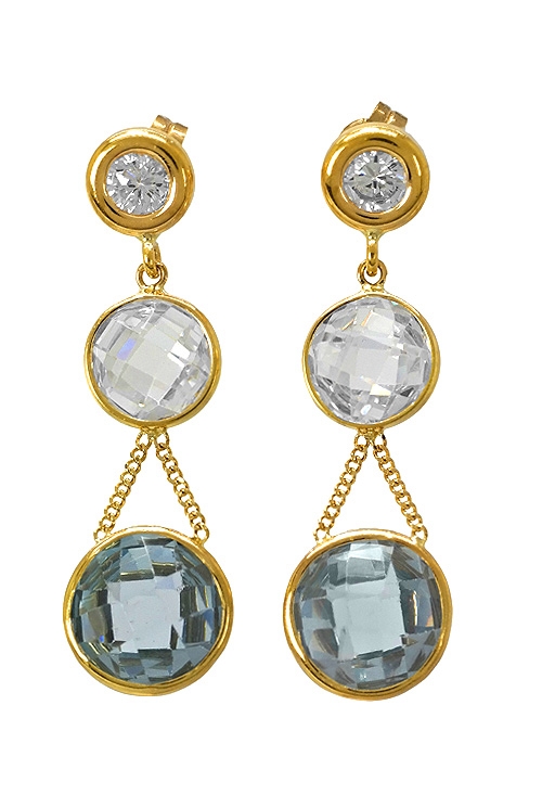 Pendientes largos en oro de 18 ktes con piedras naturales 140_P-2.424-TA Pendientes largo en oro de 18 ktes con piedras naturales a precios baratos 140_P-2.424-TA