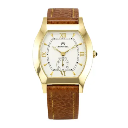 reloj de oro para hombre con correa de piel marca Cromwell 095_427120_00