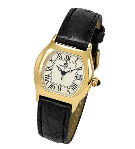 reloj de oro para mujer con correa de piel marca Cromwell 095_419101