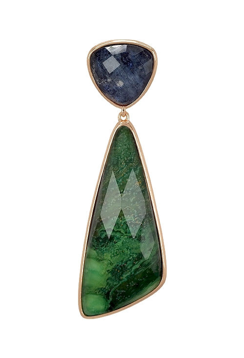 Colgante para mujer en plata con cuarzo azul y jadeita verde 252_BP2481-JV-DM Colgante para mujer en plata con cuarzo azul y jadeita verde a precios baratos 252_BP2481-JV-DM joyas en plata de ley