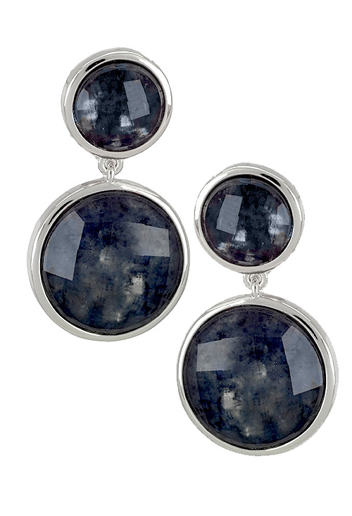 Pendientes de plata largos con cuarzos azul marino para mujer a precios baratos 252_BE53168-DM