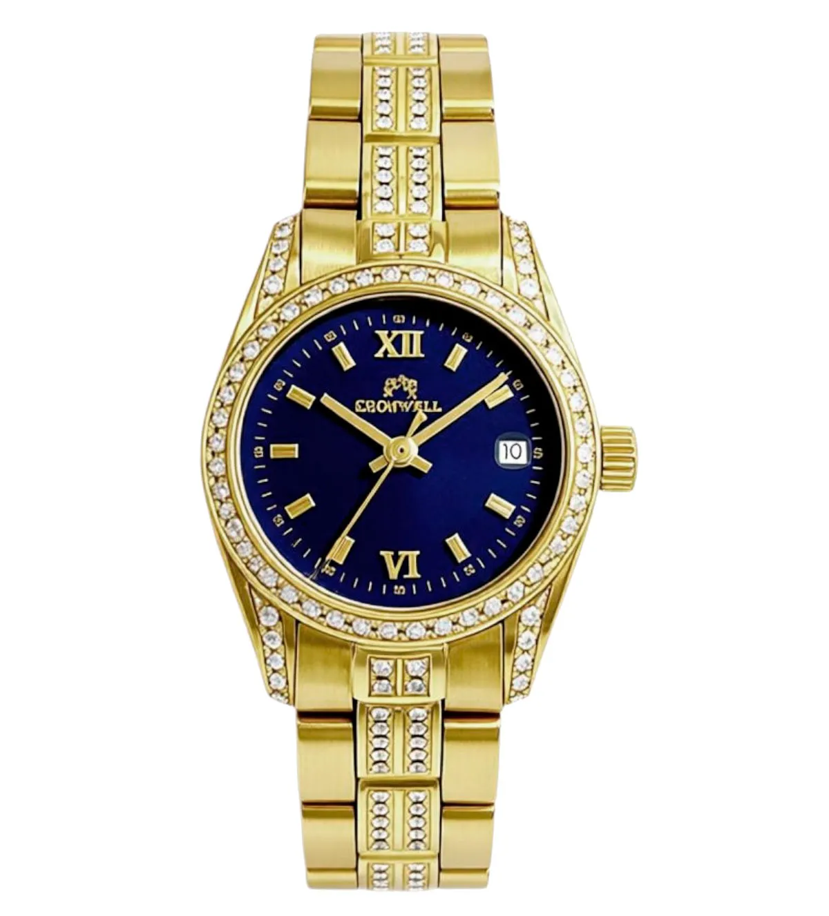 Reloj de oro 18k con brillantes 095_315846 reloj de oro amarillo 18k con diamantes naturales esfera azul 095_315861_00