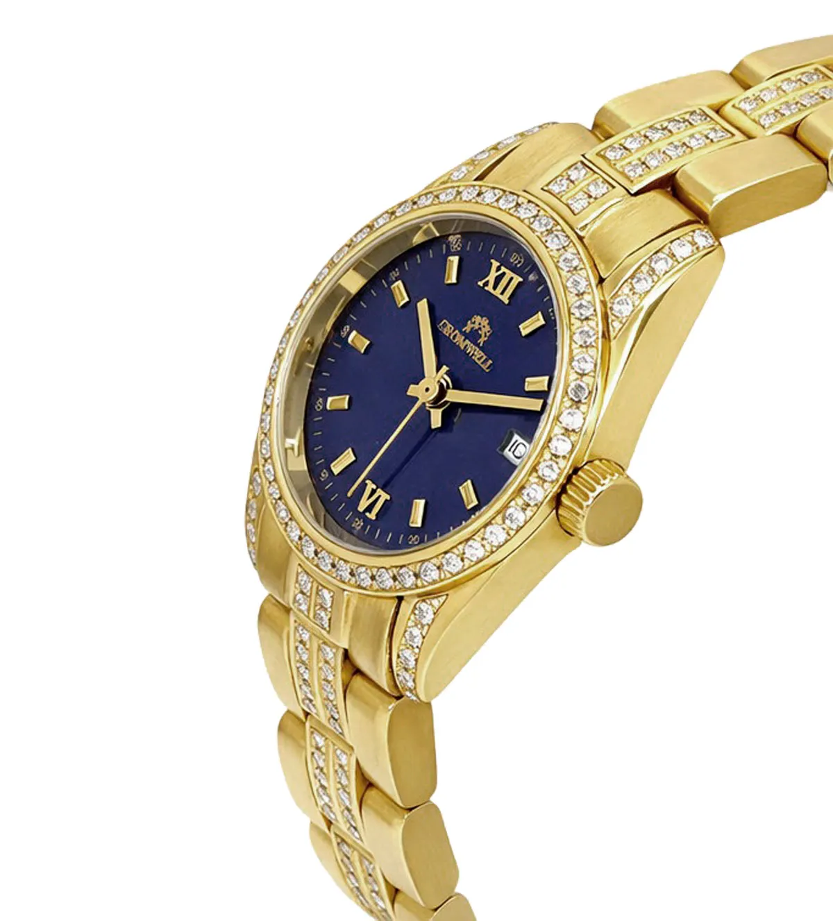 Reloj de oro 18k con brillantes 095_315846 reloj de oro amarillo 18k con diamantes naturales esfera azul 095_315861_02