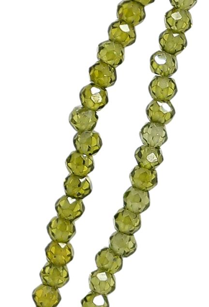 Collar con piedras de cuarzo facetadas de color verde, joyas para mujer a precios baratos 037_F16-13